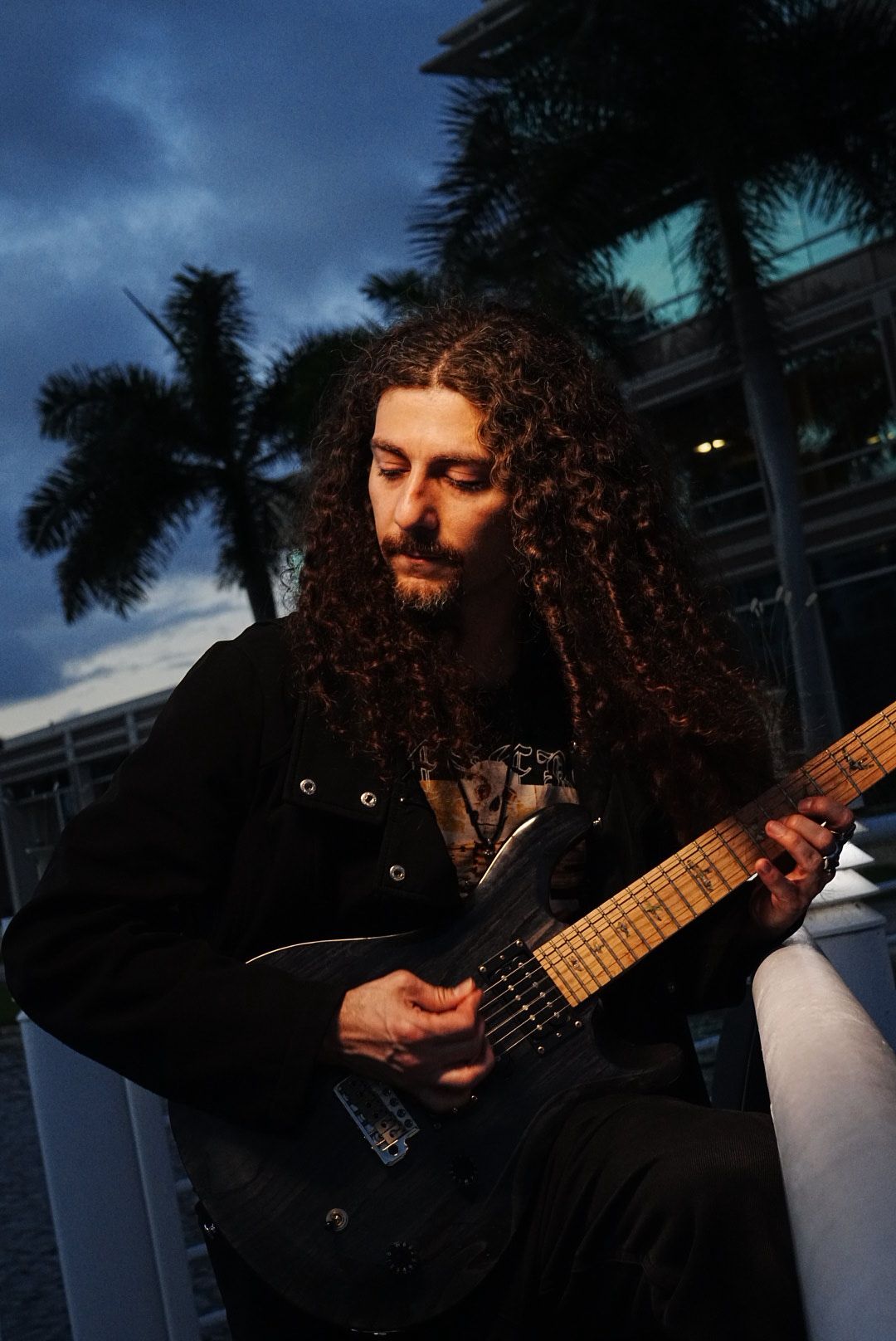 Chris Clark performing live on stage